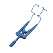 Lieberman Temporal Speculum, Titanium, Angled 45 Degrees, Open 16mm Blades, Adjustable Wire, Adjustable Lid Tension, Thumb Screw Control, Overall Length 3-1/4" (84mm) ET4065 A,05-7104,7974T,05-7104,ET4065 A